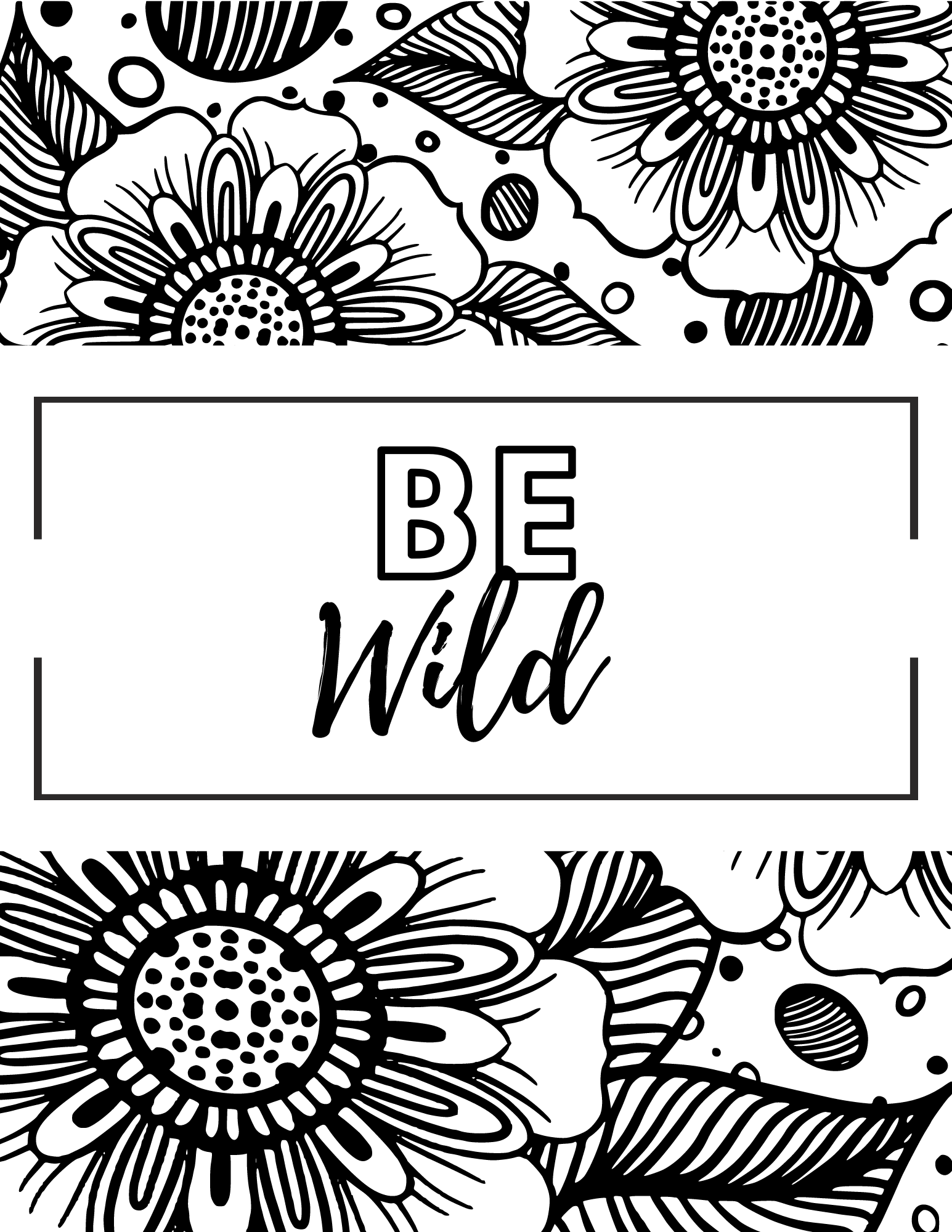 Be Wild Coloring page