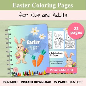 easter coloring pages for kids and adults