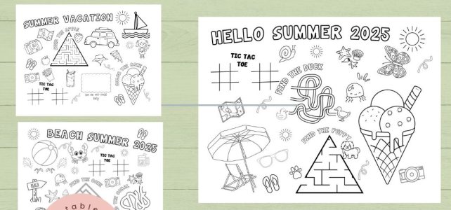 Our Fun Printable Activity Pages Keep Kids Learning & Laughing Kids summer printable placemat activity pages - 3 printable pages