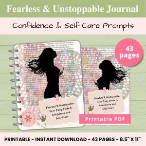 How to Start Journaling: A Simple Guide to Get Inspired Fearless & Unstoppable Journal - Confidence & Self-Care Prompts