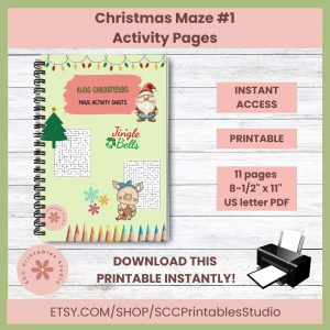 Creave & Affordable Christmas Fun - Christmas Maze Activity Pages