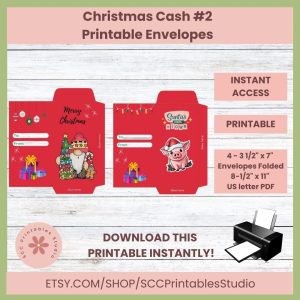 Creave & Affordable Christmas Fun - Charistmas Cash Printable Envelope