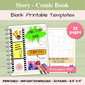 Creave & Affordable Christmas Fun - Comic Book Blank templates