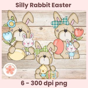 A Little Peek at My Design Table Silly Rabbit Easter Clipart - 6 300 dpi png images