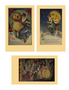 Set of 3 halloween card images